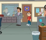 Memphis tours Steve around the news station.