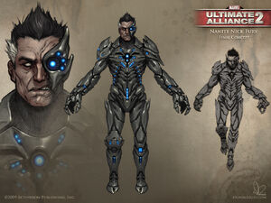 Concept art of Nanite Nick Fury.