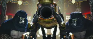 The Gorilla soldiers with a cannon.