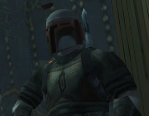 Montross redons his Mandalorian armor to face Fett for their final showdown.