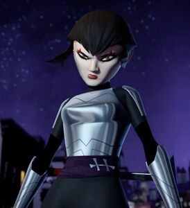 Karai facing Tiger Claw