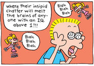 Paige-o-Tron's robots brainwashing a Jasonopolis citizen.