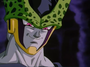 Perfect Cell's sinful grin.