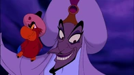 Jafar taunting Aladdin when he realizes he no longer has the lamp.