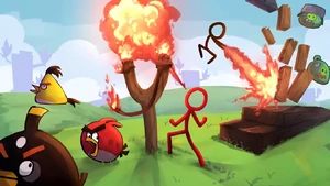 The Angry Birds aren't spared.