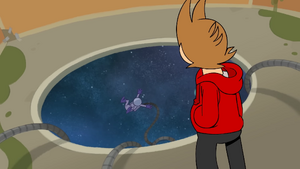 Tord watching Tom get killed.