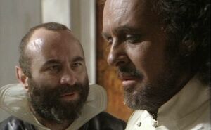 Bob Hoskins as Iago in the 1981 BBC TV Movie adaptation of Othello.