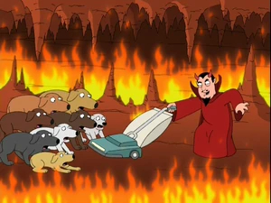 Satan Tortures Dogs.png (523 KB) Satan torturing dogs in Doggy Hell.