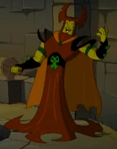 Lord Slashstab as he was lowering Xandir's ex-girlfriend into a pit of snakes.
