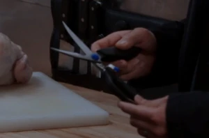 The shears he used to fake his attack.