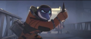 Doom's evil grin as she holds a knife to attack Diane