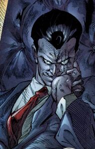 Mammon's evil grin.