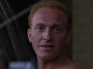 Bogs' first appearance as he intimidates Andy in the shower