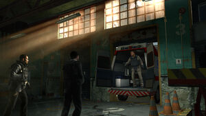 Makarov arriving at the extraction point.