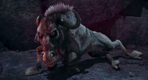 Kazar watches as Samson, the gang and the rest of the wildebeests abandon him.