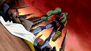 Vilgax defeating Ultimos.