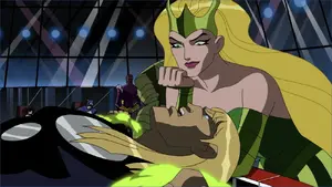 The Enchantress seducing Thor.