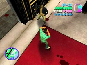 Sonny battling Tommy Vercetti before being killed by him in revenge for his betrayal in the past.