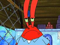 Mr. Krabs' evil stare