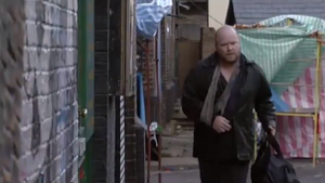 Phil Mitchell goes on the run from the police on Christmas Day 2003.