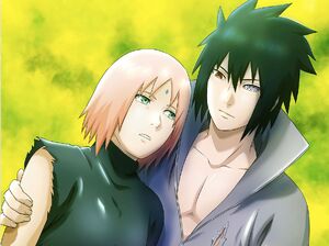 Sasuke holding Sakura Art