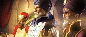 Sultan sharaman vizier.jpg (33 KB) The Vizier with Sharaman and the Sultan as the hourglass is about to be opened.