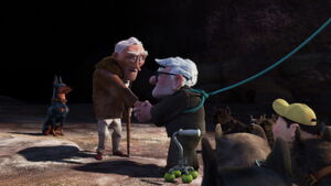 Charles Muntz meeting Carl Fredricksen