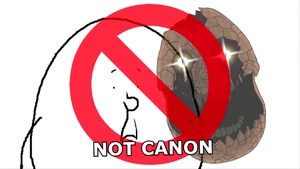 Golden Flumpty shown when Jonochrome says what won't be canon in the third game as it appears in What I Can Say About ONAF3.