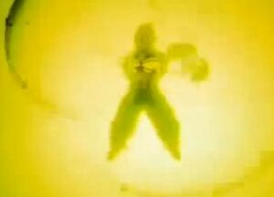 Super Android 13 dies at the hands of Goku's Spirit Bomb.