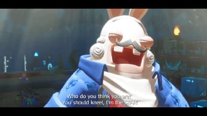 "Who do you think you are?! You should kneel,"