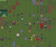 A small goblin siege with two raised undead goblins among them.