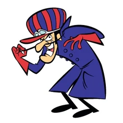 Dick Dastardly is an iconic example of a Cheater.