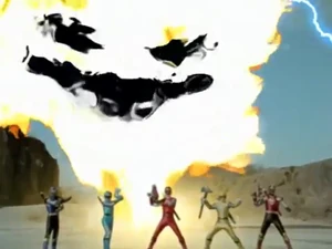 Evil Will smited by the Hurricanegers and Gouraigers.