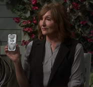 Janet holding her tachyometer