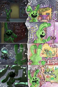 Pianosaurus joining a mini Hoppy Hopscotch in the dancing fun.