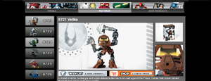 Velika in the Products section of the Bionicle website.