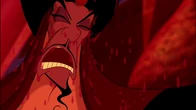 Jafar after Jasmine throws a goblet of wine at him in defiance.