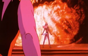 AngelNoPanties.jpg (45 KB) Angel scaring the demon away as Omar joins singing with her.