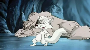 Slyly sneaking past the sleeping wolves.