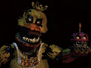 Nightmare Chica and Cupcake