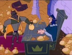 Hertrord and Panza in the royal treasury