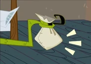 Rumaki stuffs Yumi in his sack