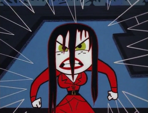 Sedusa's hair is wet, making her powerless.