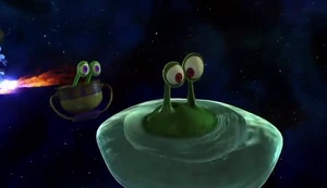 King Goobot's defeat during the movie's finale.