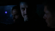 Whitman attempting to crash the Impala to kill the Winchesters.