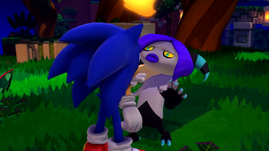 Zor being threaten by Sonic