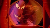 Jafar watching Aladdin through an hourglass, declaring him as the "diamond in the rough".