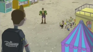 Derek taunting Milo and the gang that he has turned all of their families and friends into Pistachions.