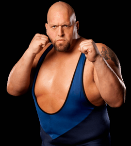 Big Show in his blue wrestler clothes