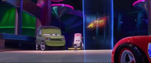 Axlerod after framing Mater for the oil leak, slightly foreshadowing his true nature.
